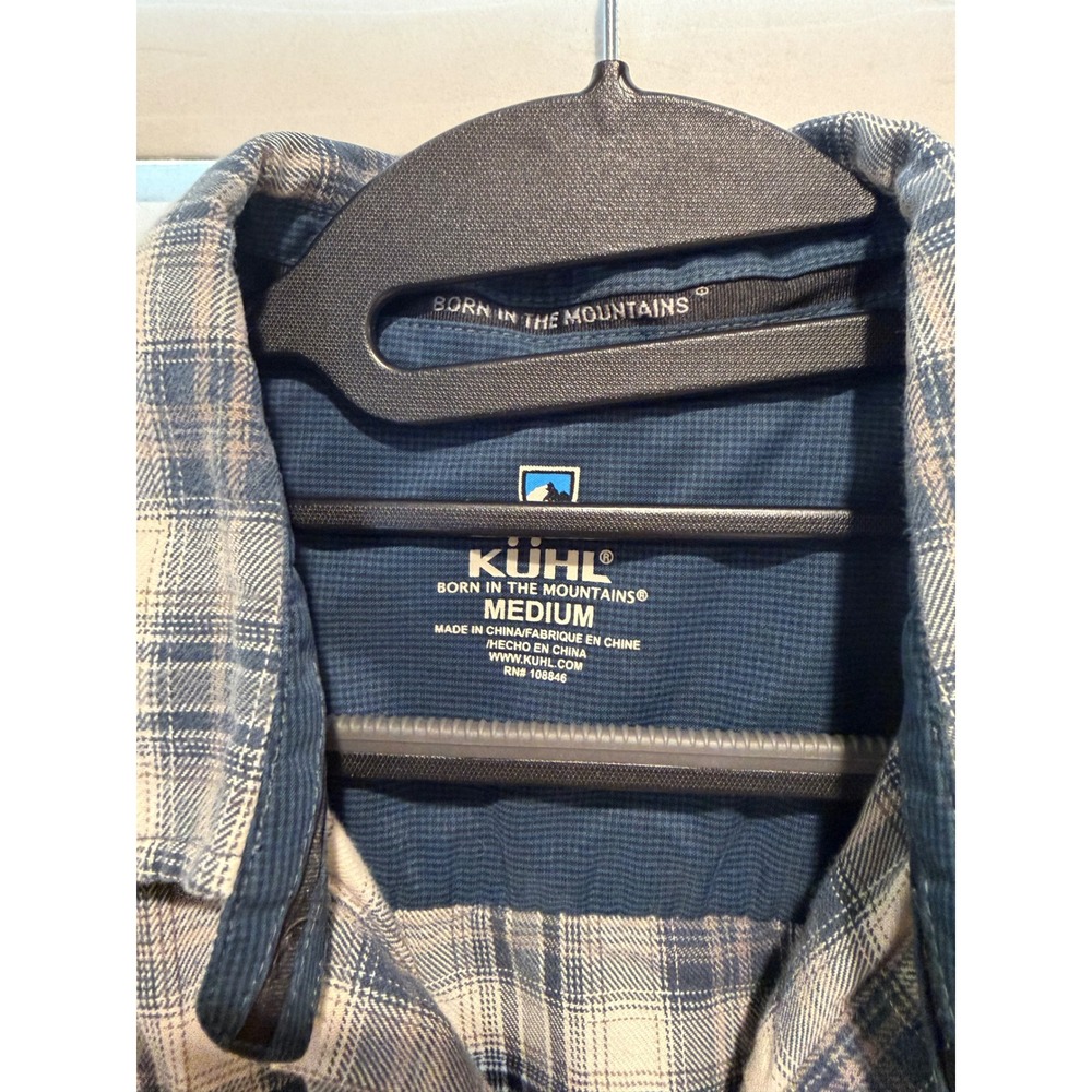 KUHL Mens Plaid Flannel Shirt Medium Long Sleeve Button‎ Up Size M - Picture 2 of 4